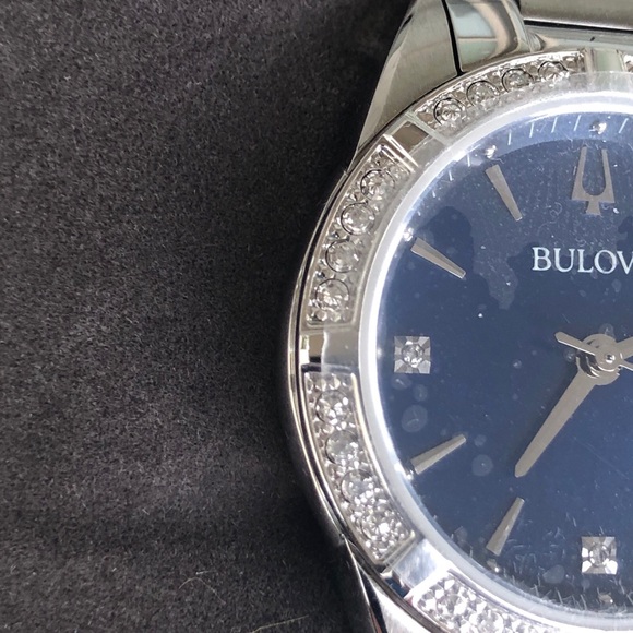 Bulova 96R243 Women’s Stainless Steel Diamond Accent Watch 32mm NWT - Picture 6 of 13